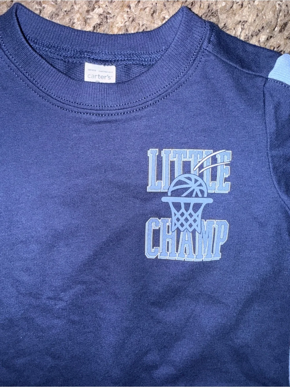 Carter’s Navy & Light Blue Little Champ Sweatshirt and Jogger Set